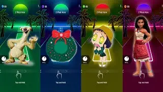 Ice Age vs That Christmas vs KPop Demon Hunters vs Moana 2 | Epic Tiles Hop Music Battle