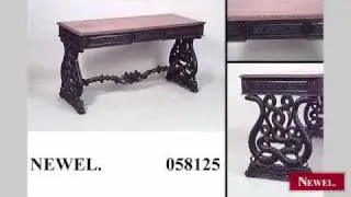 Antique English Anglo Indian ebonized rosewood & padouk