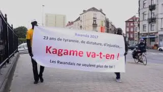 #KagameGetOut: Large protest against Paul Kagame in Brussels