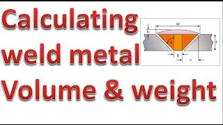 Calculating piping weld metal volume and weight / V butt weld joints