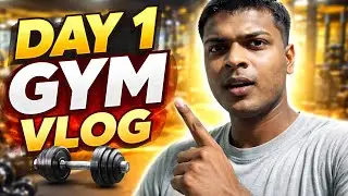 My First Gym Vlog | Day 1 Body Transformation Journey | Beginner to Beast 💪