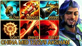 Mid Lane Akshan S Rating 12/2/9 - China Server Wild Rift Best High Tier New Build Season 17