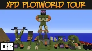 Minecraft Server: XPD Plotworld Tour 08 Crazy Statues
