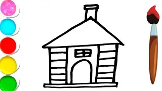 Colorful House Drawing | Learn Colors for Toddlers 🎨