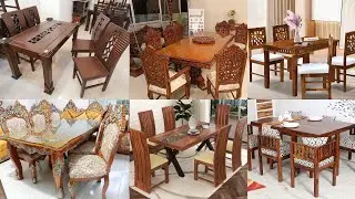New Dining Table Design 2025//Modern Wooden Dining Table & Chair Design//Wooden Glass Dining Table