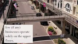 By drone - downtown Morristown, Tennessee