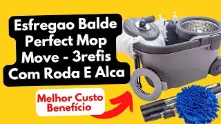 Esfregao Balde Perfect Mop Move - 3refis Com Roda E Alca