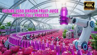 2050 Ka Future Farm! 😱 Dragon Fruit & Aloe Vera Factory Process (4K)