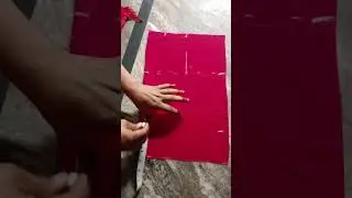 34 size 4 tucks blouse cutting easy and perfect #blousedesign #youtube #shorts