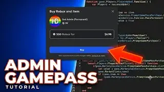 How to make Roblox Admin gamepass button