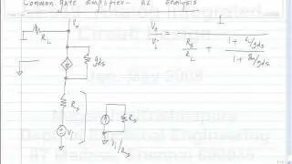 lecture 27 Common gate amplifier-ac analysis