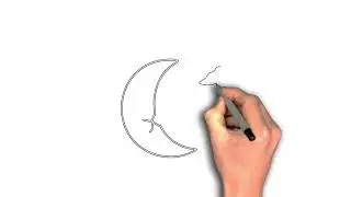 Broken moon pieces floating, Broken Moon Pieces Floating Single-Line Icon