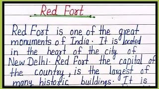 essay on red fort in english/lal kila par nibandh/paragraph on red fort in english/red fort nibandh