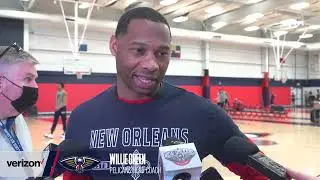 Willie Green on upcoming schedule, keeping up with the standings | Pelicans Practice Interview