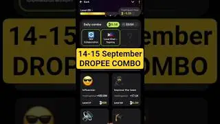 Dropee Daily Combo 14-15 September | Today Dropee Daily Combo | AGP