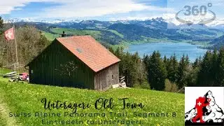 Walking through Unterägeri Old Town, Ägerisee Valley, Switzerland (Daily 360° VR Video)