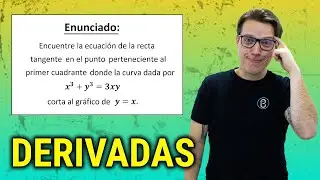 🐘 RECTA TANGENTE a una CURVA con DERIVACIÓN IMPLÍCITA 🔥🚀 #derivadas #calculodiferencial