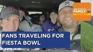 Fans driving, making last-minute flights for the Fiesta Bowl in Glendale