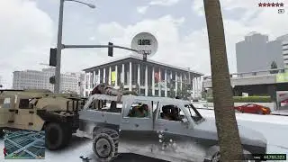 GTA V: Prologue's Team & Franklin 10 Star Bank Heist Cop Battle + Escape