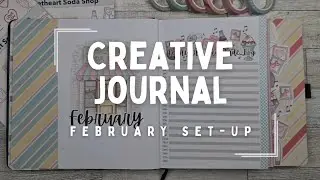 Dutch Door Creative Journal Set-up for February | Self-Care Journal Trackers