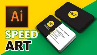 Speed Art Business card Design in Adobe Illustrator 2019 [How to make Business Card] | Rosen graphic