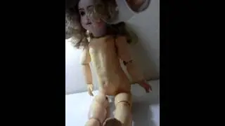 Beautiful Antique Bebe Jumeau Bisque Head French Child Doll, Open Mouth 23
