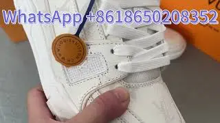 Unboxing Louis Vuitton White Monochrome LV Trainer 1AHDND | Clean Luxury Sneaker Vibes!