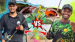 அமராவதி ஆற்றில் புதிய தூண்டிலில் பிடித்த மிகப் பெரிய அவுரி மீன் | big fish catching amaravathi river