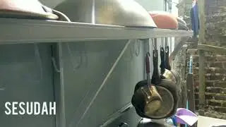 Solusi peralatan dapur tertata rapi menggunakan hollow baja ringan