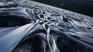 Pure Geometric 3D Surface Flow Abstract Animation Loop