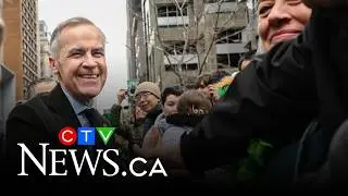 Carney attends Montreal Saint Patrick's parade, meets Premier Legault