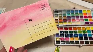 My First Doing Watercolor and Making Postcards (tx Liteart brand postcards) Creative Painting Night