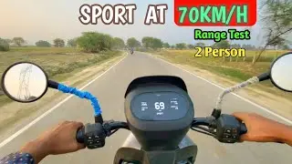 Ola S1x plus SPORT mode 70KM/H Range test with pillion ||  70kmph range test in Ola S1x plus