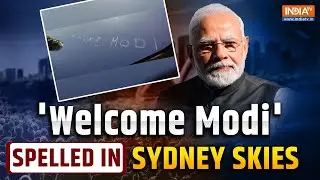 'Welcome Modi' written in sky | PM Modi's grand welcome in Sydney | PM Modi's Australia tour 2023 |