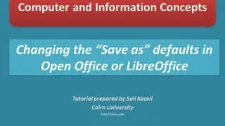 Changing the default file format to Microsoft Word Excel or PowerPoint in Open Office or LibreOffice