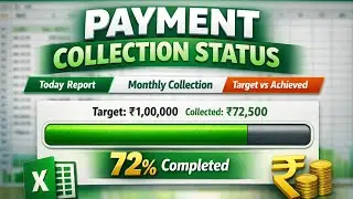 Payment Collection Status with Progress Bar | MS Excel 