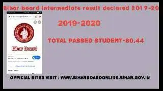#bihar intermediate result declared 2019-20