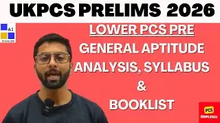 Uttarakhand Lower PCS 2026 Prelims: General Aptitude #ukpsc