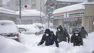 Snowstorm Hits Hokkaido, Japan: Homes and Cars Buried in Snow, Flights Canceled, Roads Blocked!