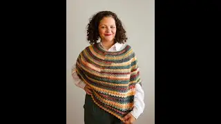 Poncho em croche fio Batik