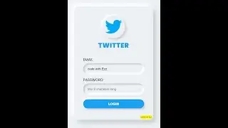 NEUMORPHIC FORM UI DESIGN || TWITTER || Using HTML And CSS TUTORIAL 2022