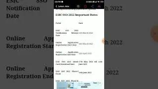 ESIC SSO JOBS