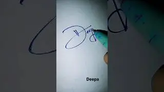 Deepa name Signature #handwriting #youtube #viral #shortvideo #art #trending #cursive #shorts #sign