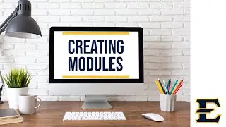 D2L Basics: Creating Modules