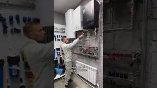 Котельная с комбинированной системой отопления и бойлером косвенного нагрева. #отопление #теплыйпол