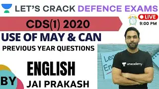 Use of May & Can (Previous Questions Solved) | Target CDS(1) 2020-2021 | Jai Prakash