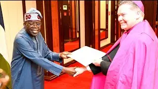 President Tinubu Welcomes Archbishop Crotty, Apostolic Nuncio Of Vatican to Nigeria
