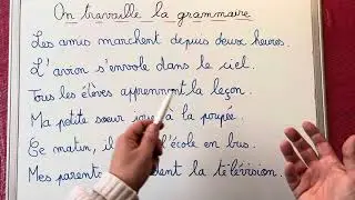 Ce1/Ce2 - 1 exercice de grammaire sujet/verbe@LescoursdeSandra