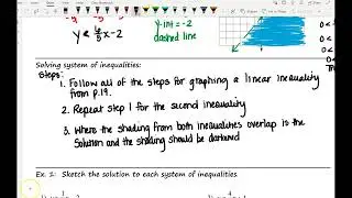 M1 Notes:  Solving System of Inequalities part 1 (2022-2023)