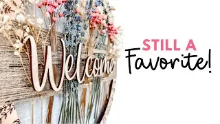 Laser Cut Dried Floral Hoop Wreath | Elegant Home Decor Project